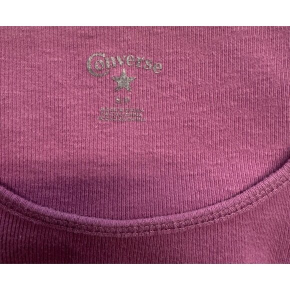 Converse Womens Ribbed Tank Top Pink SP - Picture 2 of 6